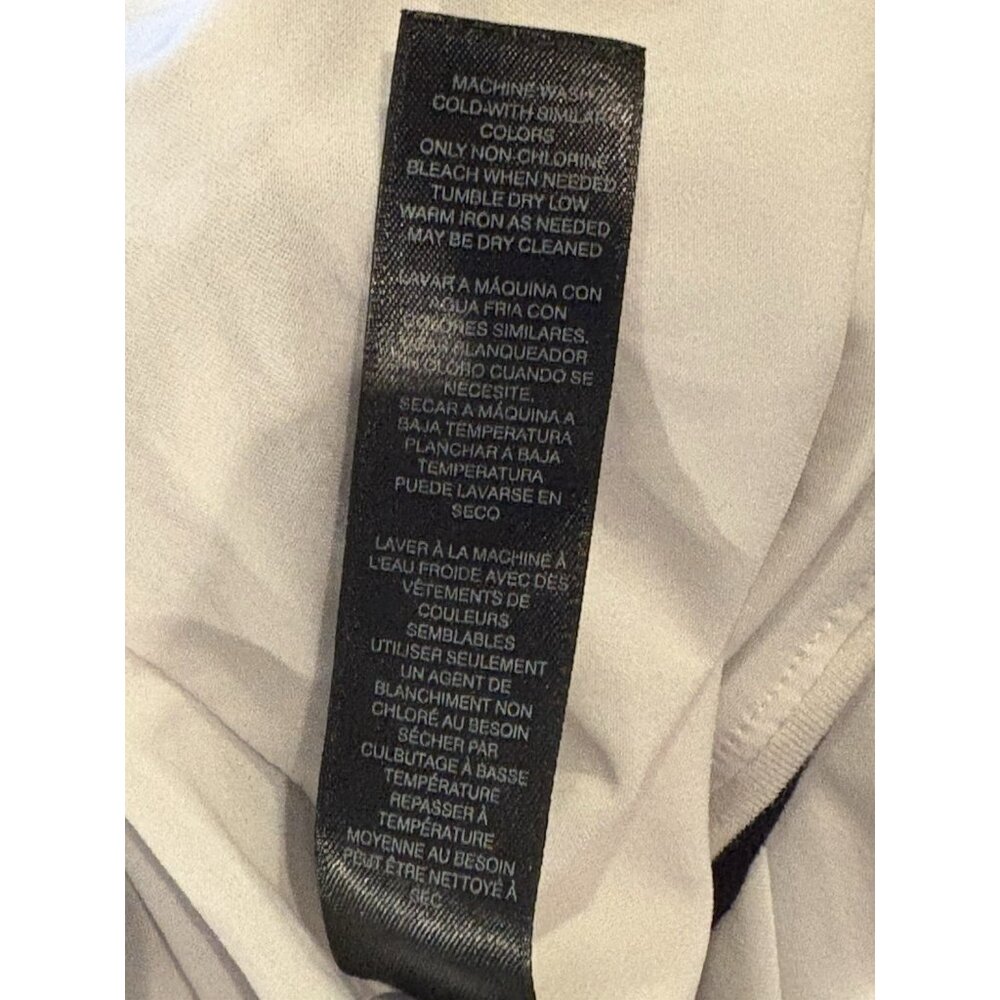 EUC White House Black Market Black and White Striped Top Women’s L - Picture 7 of 8